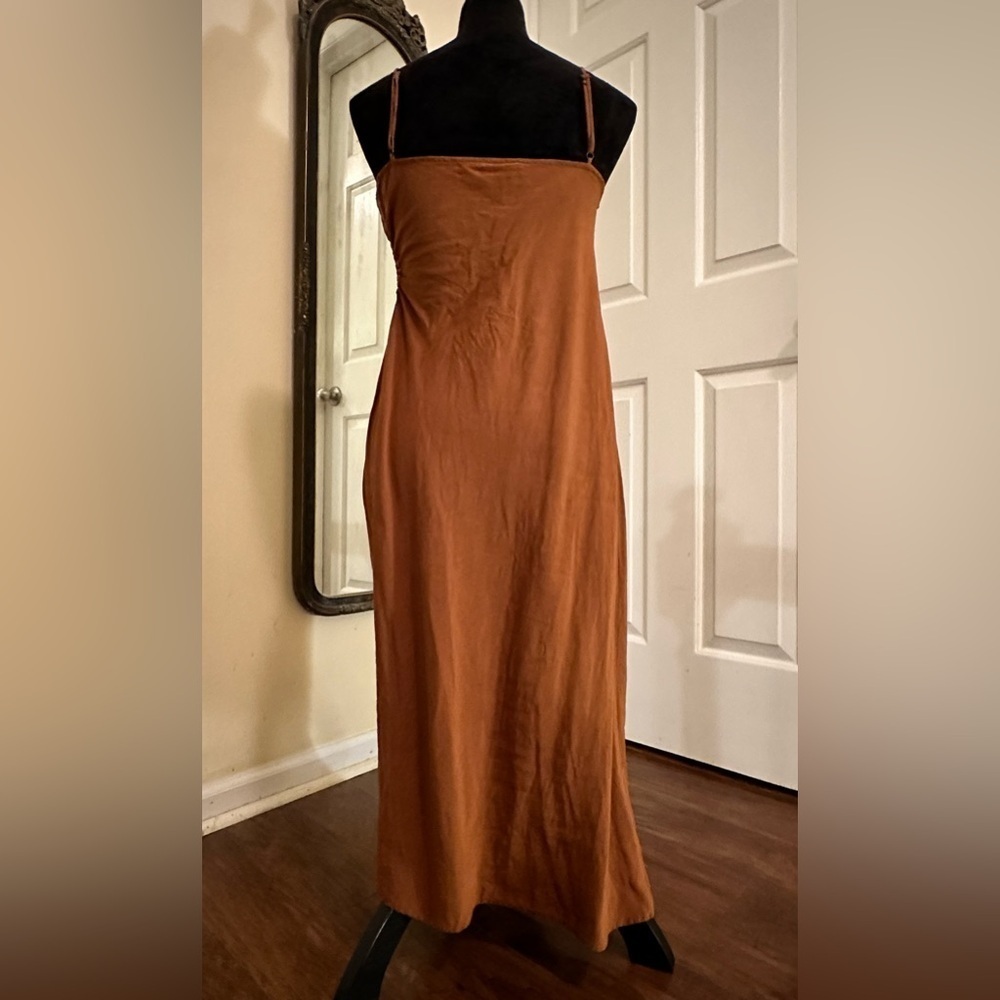 ZARA Linen Blend Cut Out Dress - Picture 3 of 6